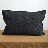 Maison De Vacances 16 x 24 inch Canvas Wooly Pillow in Charbon Black