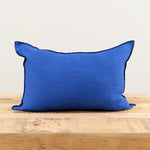 Maison De Vacances Home Pillows 16" X 24" Crumpled Washed Linen Vice Versa Cushion in Cobalt Cobalt/Indigo / 16" X 24"