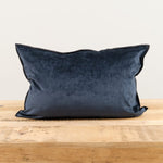Maison De Vacances Home Pillows 16" X 24" Royal Velvet Vice Versa Cushion in Bleu Nuit Bleu Nuit / 16" X 24"
