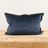 Maison De Vacances Home Pillows 16" X 24" Royal Velvet Vice Versa Cushion in Bleu Nuit Bleu Nuit / 16" X 24"