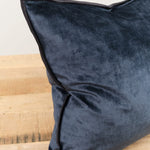 Maison De Vacances Home Pillows 16" X 24" Royal Velvet Vice Versa Cushion in Bleu Nuit Bleu Nuit / 16" X 24"