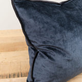Maison De Vacances Home Pillows 16" X 24" Royal Velvet Vice Versa Cushion in Bleu Nuit Bleu Nuit / 16" X 24"