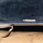 Maison De Vacances Home Pillows 16" X 24" Royal Velvet Vice Versa Cushion in Bleu Nuit Bleu Nuit / 16" X 24"