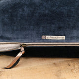 Maison De Vacances Home Pillows 16" X 24" Royal Velvet Vice Versa Cushion in Bleu Nuit Bleu Nuit / 16" X 24"