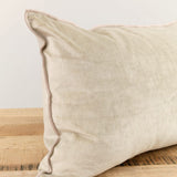 Maison De Vacances Home Pillows 16" X 24" Royal Velvet Vice Versa Cushion in Ciment Ciment / 16" X 24"