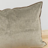 16" X 24" Royal Velvet Vice Versa Cushion in Kaki by Maison De Vacances