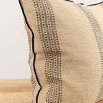 Maison De Vacances Home Pillows 26" X 26" Berbere Canvas Rustique Cushion Naturel/Noir / 26" X 26"