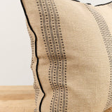 Maison De Vacances Home Pillows 26" X 26" Berbere Canvas Rustique Cushion Naturel/Noir / 26" X 26"
