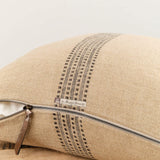Maison De Vacances Home Pillows 26" X 26" Berbere Canvas Rustique Cushion Naturel/Noir / 26" X 26"