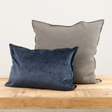 Maison De Vacances Home Pillows 26" X 26" Canvas Formentera Vice Versa Cushion in Ardoise Ardoise / 26" X 26"