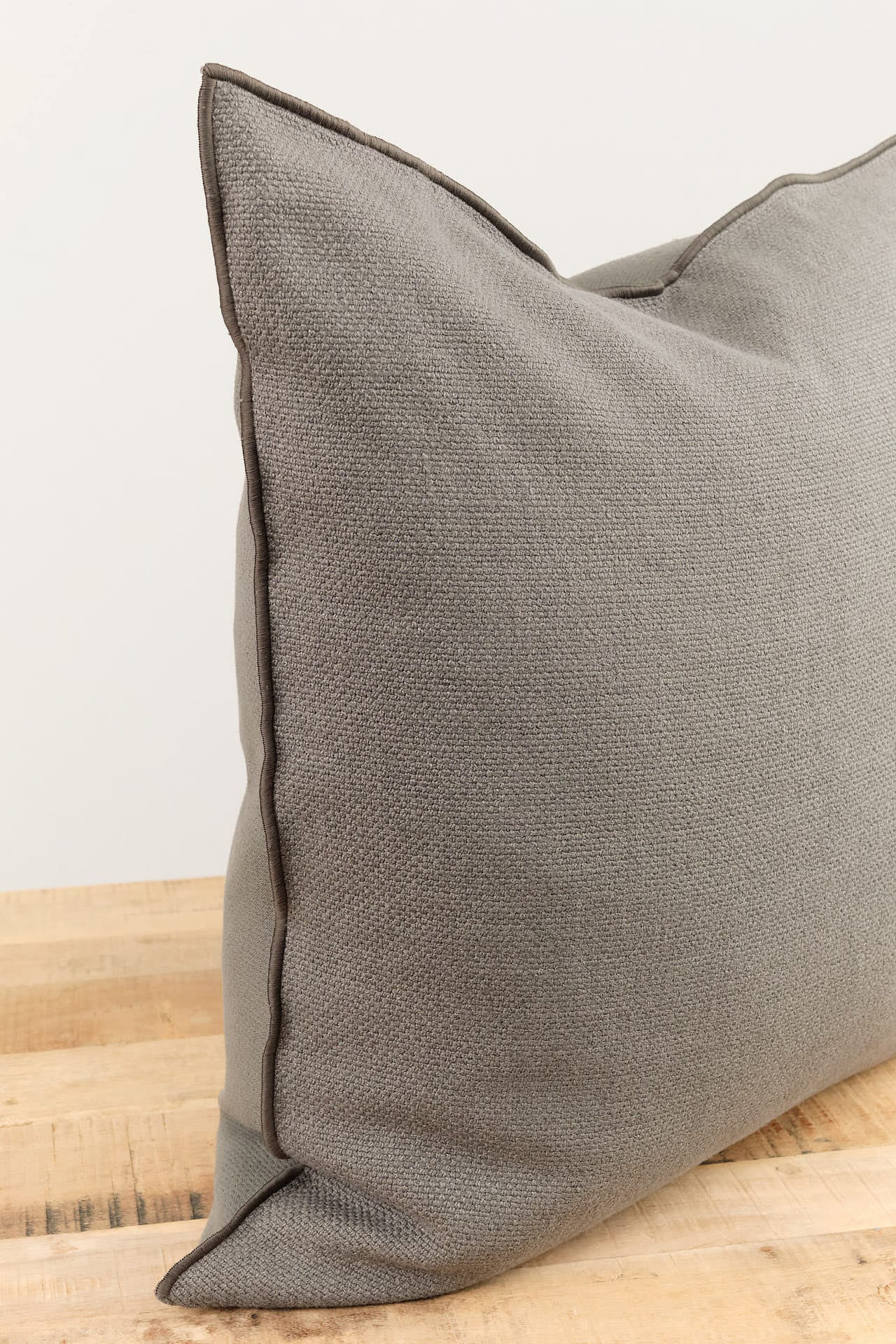 Maison De Vacances Home Pillows 26" X 26" Canvas Formentera Vice Versa Cushion in Ardoise Ardoise / 26" X 26"