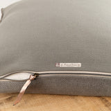 Maison De Vacances Home Pillows 26" X 26" Canvas Formentera Vice Versa Cushion in Ardoise Ardoise / 26" X 26"