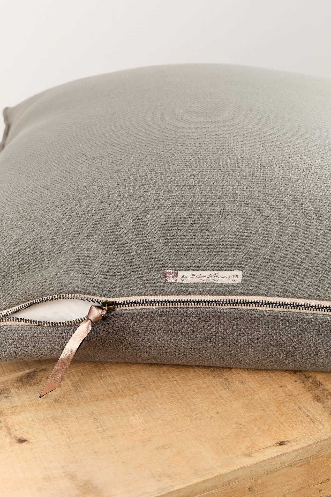 Maison De Vacances Home Pillows 26" X 26" Canvas Formentera Vice Versa Cushion in Ardoise Ardoise / 26" X 26"