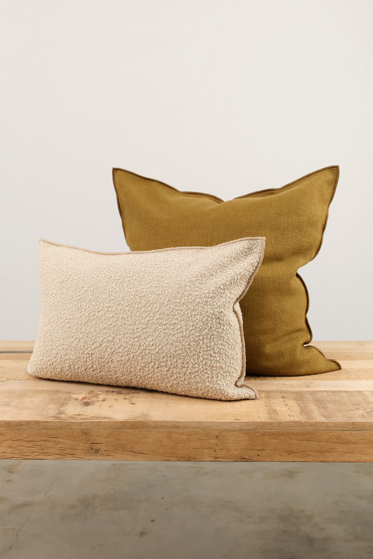Maison De Vacances Home Pillows 26" X 26" Canvas Formentera Vice Versa Cushion in Bronze Bronze / 26" X 26"