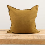 Maison De Vacances Home Pillows 26" X 26" Canvas Formentera Vice Versa Cushion in Bronze Bronze / 26" X 26"