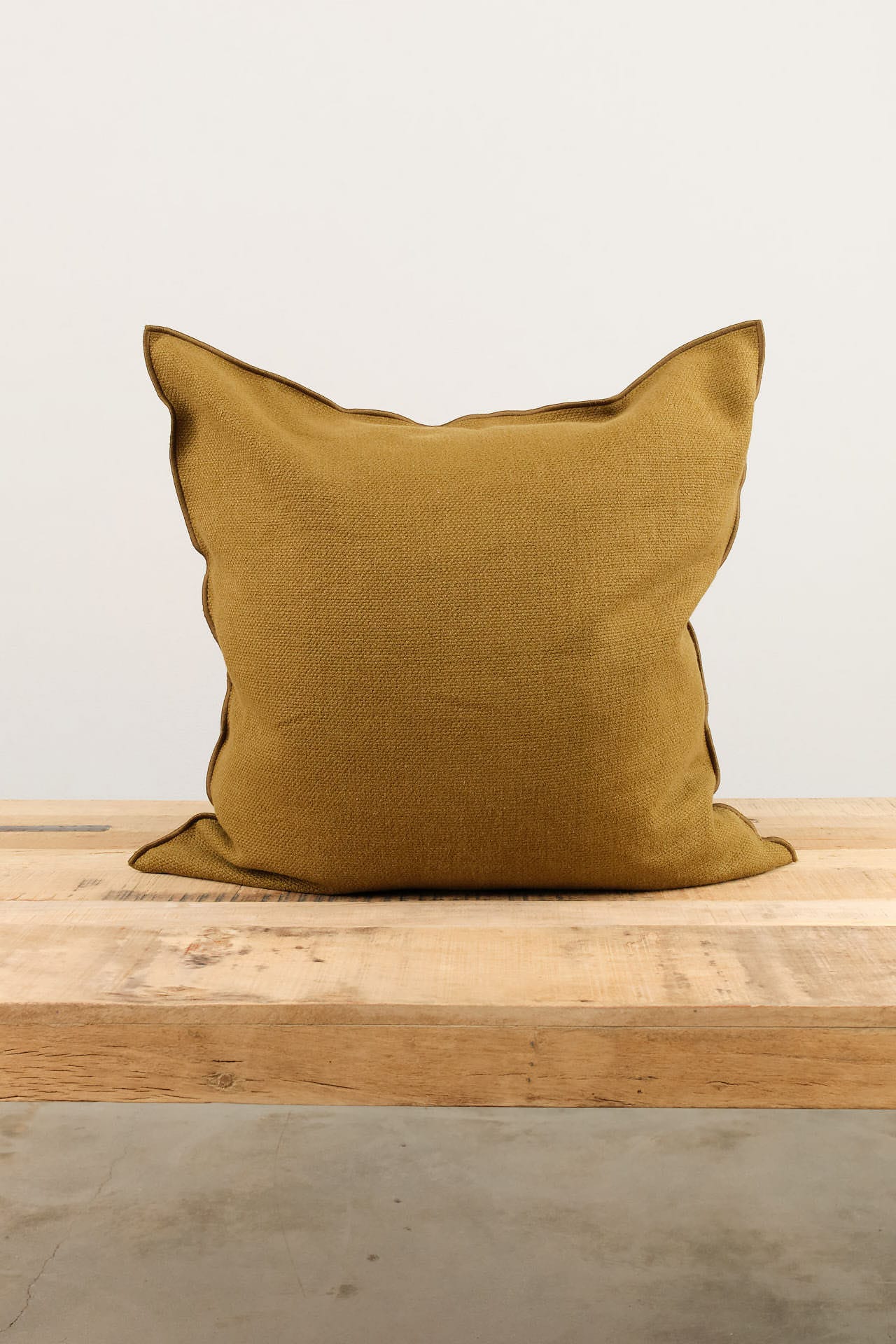 Maison De Vacances Home Pillows 26" X 26" Canvas Formentera Vice Versa Cushion in Bronze Bronze / 26" X 26"