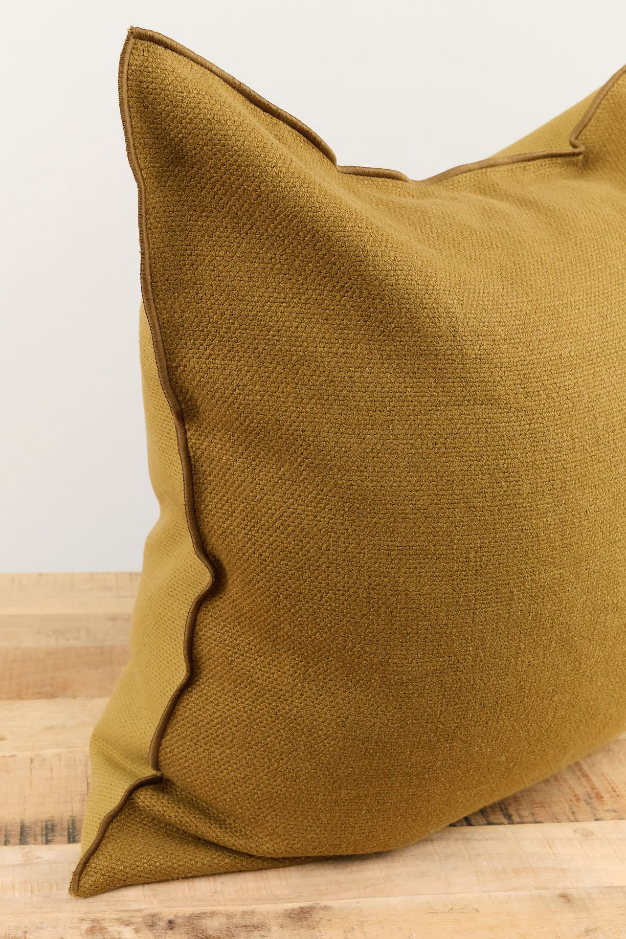 Maison De Vacances Home Pillows 26" X 26" Canvas Formentera Vice Versa Cushion in Bronze Bronze / 26" X 26"