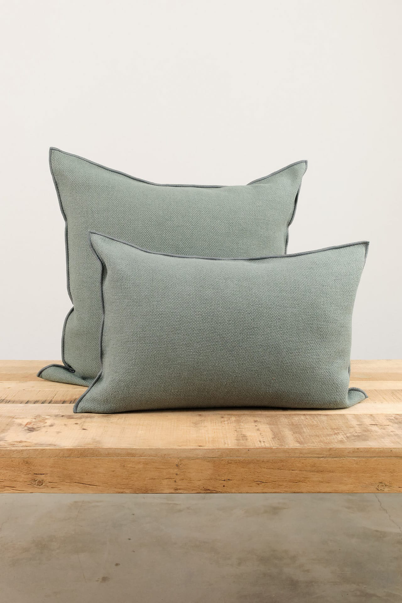 Maison De Vacances Home Pillows 26" X 26" Canvas Formentera Vice Versa Cushion in Canard Canard / 26" X 26"