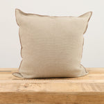 Maison De Vacances Home Pillows 26" X 26" Canvas Formentera Vice Versa Cushion in Ecorce Ecorce / 26" X 26"