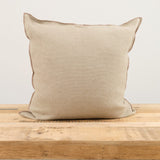 Maison De Vacances Home Pillows 26" X 26" Canvas Formentera Vice Versa Cushion in Ecorce Ecorce / 26" X 26"