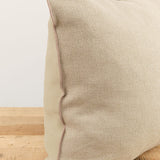 Maison De Vacances Home Pillows 26" X 26" Canvas Formentera Vice Versa Cushion in Ecorce Ecorce / 26" X 26"