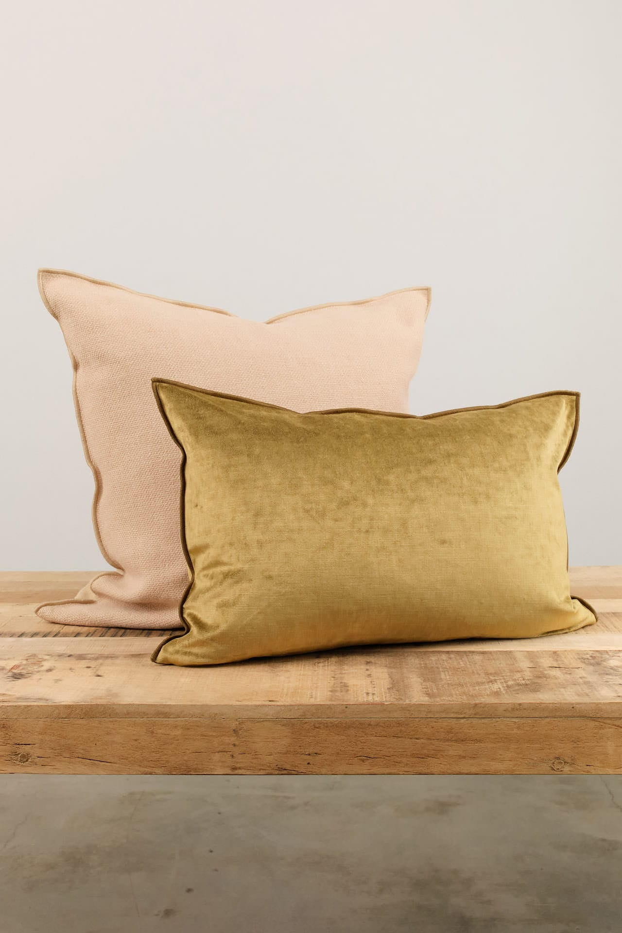 Maison De Vacances Home Pillows 26" X 26" Canvas Formentera Vice Versa Cushion in Nude Nude / 26" X 26"