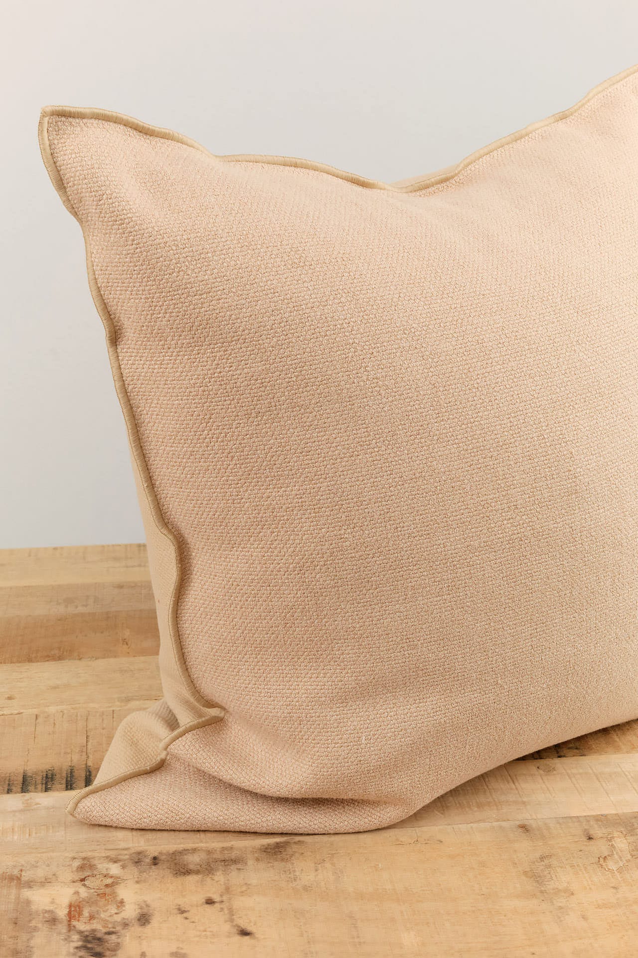 Maison De Vacances Home Pillows 26" X 26" Canvas Formentera Vice Versa Cushion in Nude Nude / 26" X 26"