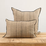 Maison De Vacances Home Pillows 26" X 26" Byzance Canvas Rustique Cushion Naturel/Noir / 26" X 26"