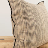 Maison De Vacances Home Pillows 26" X 26" Byzance Canvas Rustique Cushion Naturel/Noir / 26" X 26"