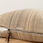 Maison De Vacances Home Pillows 26" X 26" Byzance Canvas Rustique Cushion Naturel/Noir / 26" X 26"