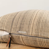 Maison De Vacances Home Pillows 26" X 26" Byzance Canvas Rustique Cushion Naturel/Noir / 26" X 26"