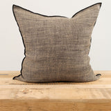 Maison De Vacances Home Pillows 26" X 26" Chinee Canvas Rustique Cushion Naturel/Noir / 26" X 26"