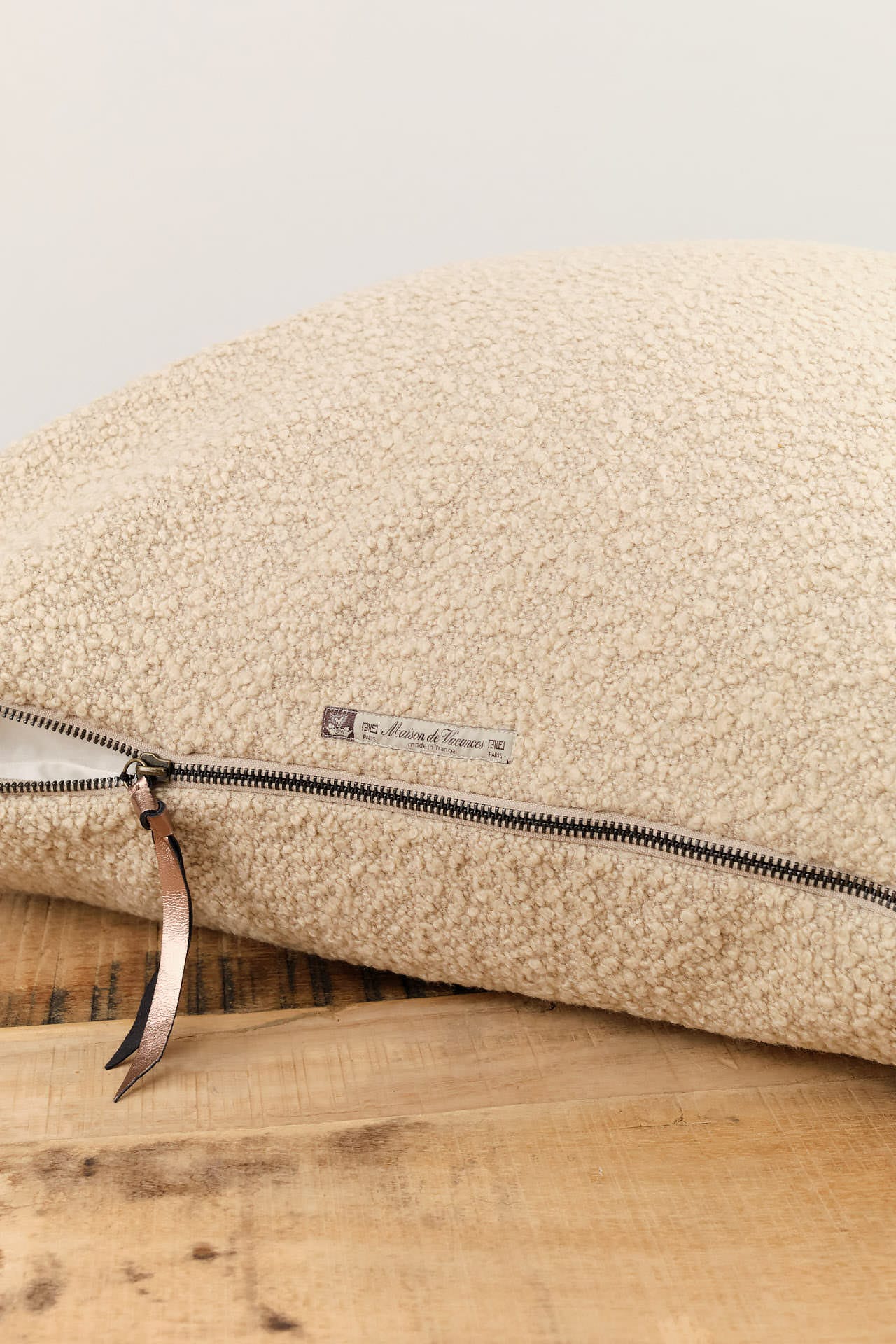Maison De Vacances Home Pillows 26" X 26" Canvas Wooly Cushion in Naturel Naturel / 26" X 26"