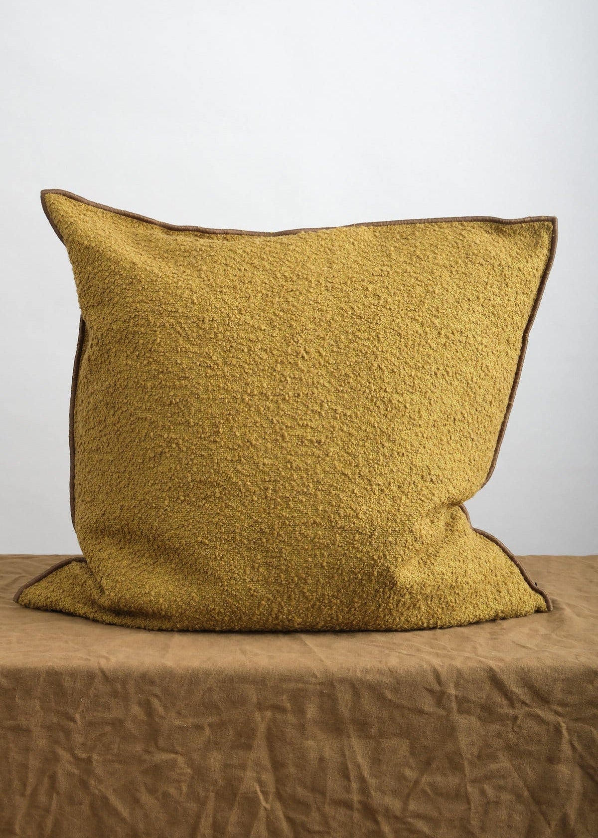Maison De Vacances Home Pillows 26" x 26" Canvas Wooly in Ocre Ocre / 26" X 26"
