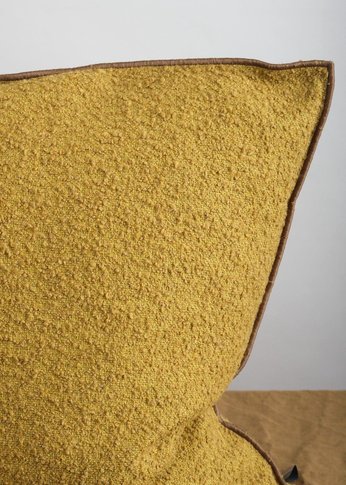 Maison De Vacances Home Pillows 26" x 26" Canvas Wooly in Ocre Ocre / 26" X 26"