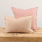 Maison De Vacances Home Pillows 26" X 26" Crumpled Washed Linen Vice Versa Cushion in Bois de Rose Bois de Rose/Givre / 26" X 26"