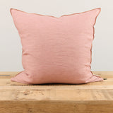 Maison De Vacances Home Pillows 26" X 26" Crumpled Washed Linen Vice Versa Cushion in Bois de Rose Bois de Rose/Givre / 26" X 26"