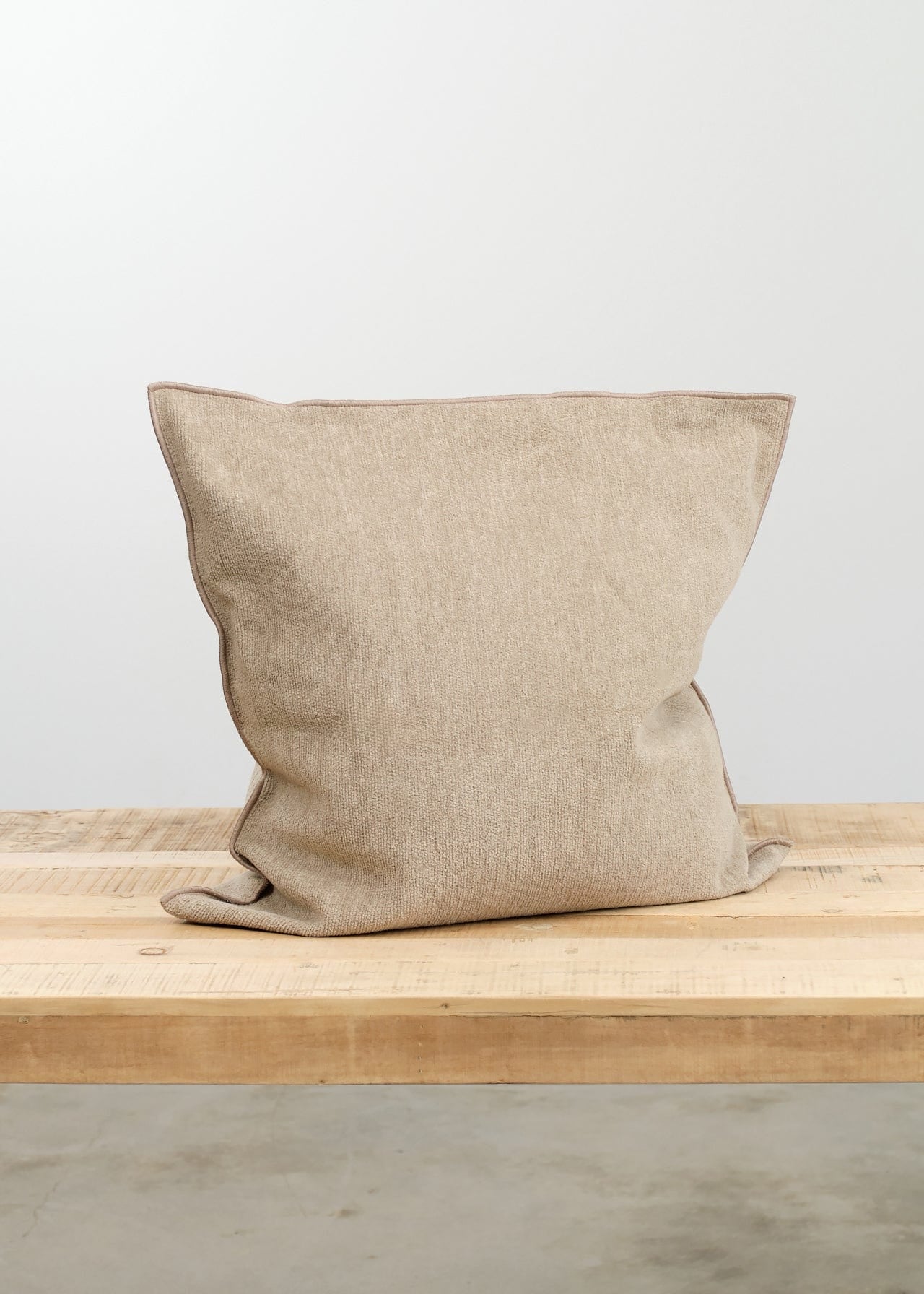 Maison De Vacances Home Pillows 26" X 26" Tufted Canvas Upcycled Cushion in Ecorce Ecorce / 26" X 26"