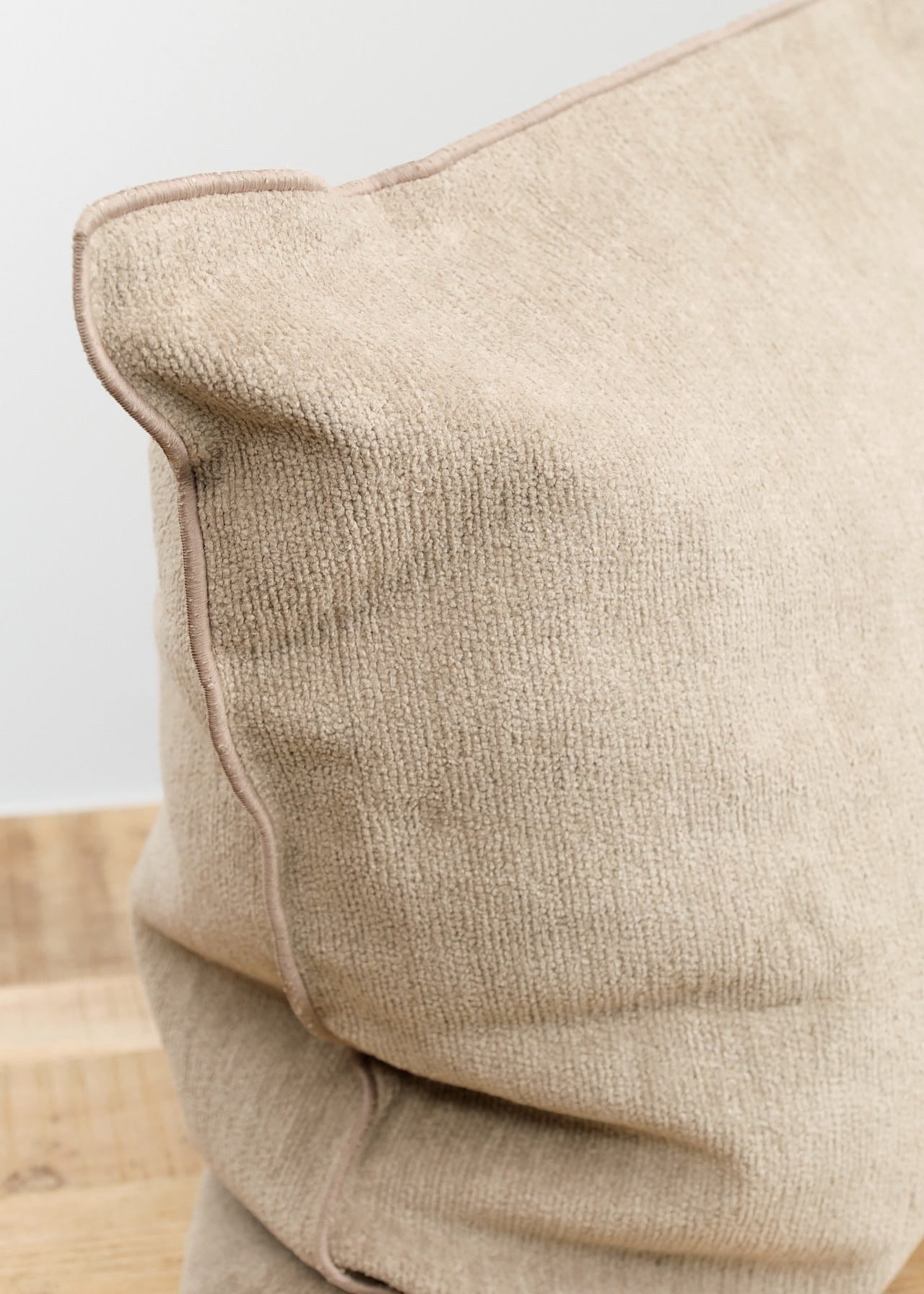 Maison De Vacances Home Pillows 26" X 26" Tufted Canvas Upcycled Cushion in Ecorce Ecorce / 26" X 26"