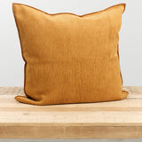 Maison De Vacances Home Pillows 26" X 26" Tufted Canvas Upcycled Cushion in Rusty Rusty / 26" X 26"