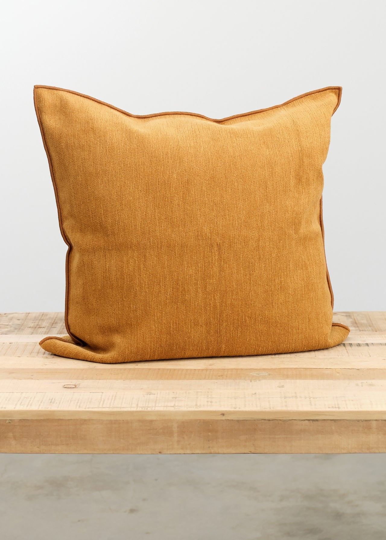 Maison De Vacances Home Pillows 26" X 26" Tufted Canvas Upcycled Cushion in Rusty Rusty / 26" X 26"