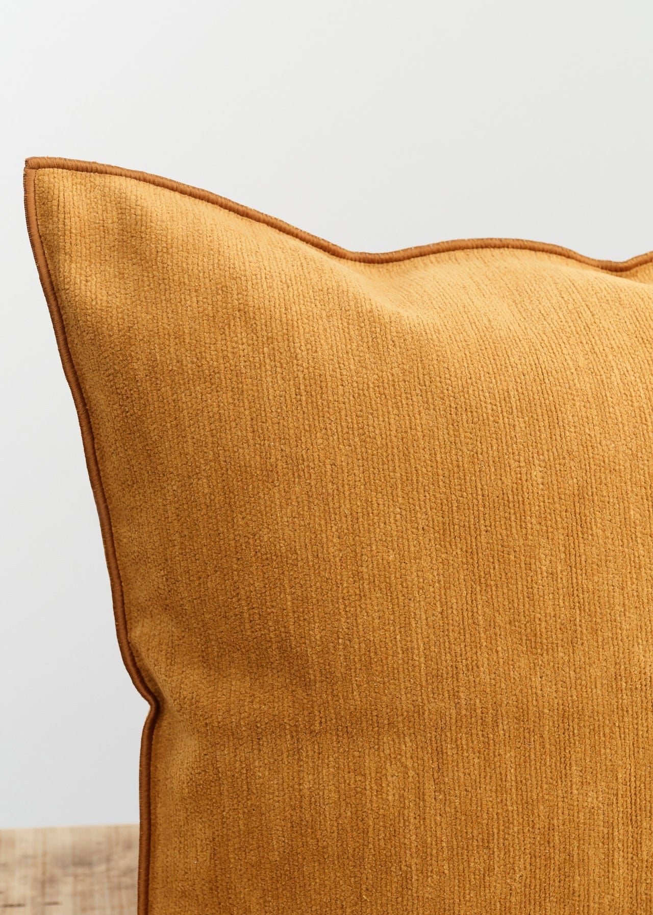 Maison De Vacances Home Pillows 26" X 26" Tufted Canvas Upcycled Cushion in Rusty Rusty / 26" X 26"