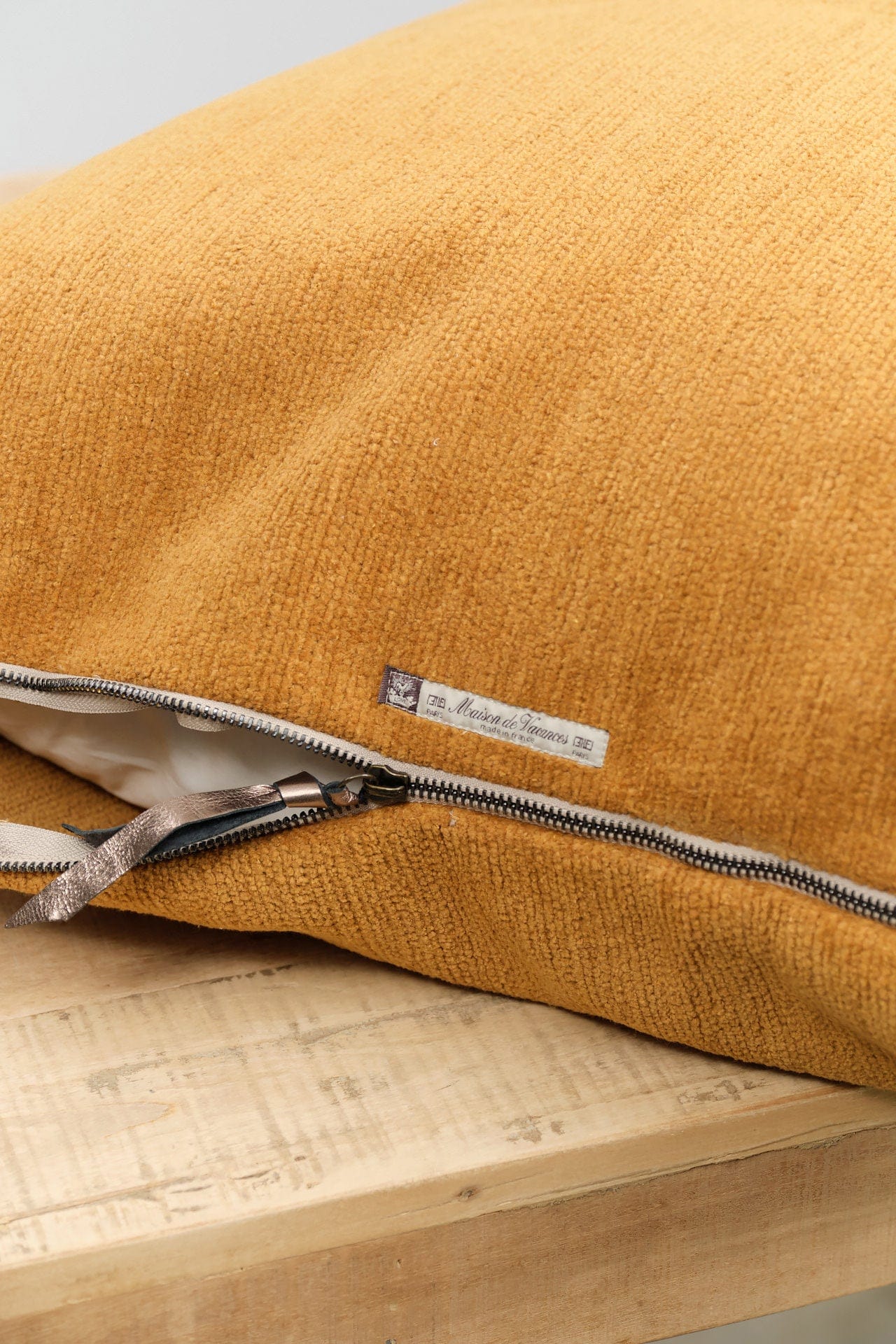 Maison De Vacances Home Pillows 26" X 26" Tufted Canvas Upcycled Cushion in Rusty Rusty / 26" X 26"