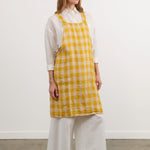 Maison De Vacances Home Kitchen Aprons Canvas Vintage Vichy Apron in Mangue Mangue / 35.5" X 31.5"