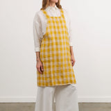 Maison De Vacances Home Kitchen Aprons Canvas Vintage Vichy Apron in Mangue Mangue / 35.5" X 31.5"