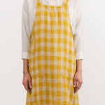 Maison De Vacances Home Kitchen Aprons Canvas Vintage Vichy Apron in Mangue Mangue / 35.5" X 31.5"