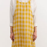 Maison De Vacances Home Kitchen Aprons Canvas Vintage Vichy Apron in Mangue Mangue / 35.5" X 31.5"