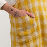 Maison De Vacances Home Kitchen Aprons Canvas Vintage Vichy Apron in Mangue Mangue / 35.5" X 31.5"