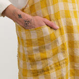 Maison De Vacances Home Kitchen Aprons Canvas Vintage Vichy Apron in Mangue Mangue / 35.5" X 31.5"