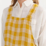 Maison De Vacances Home Kitchen Aprons Canvas Vintage Vichy Apron in Mangue Mangue / 35.5" X 31.5"